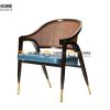 Ghế ăn gỗ sồi tự nhiên đan mây Wormley mặt nệm tựa mây GHEMM-16SN