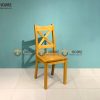 Ghế ăn gỗ sồi tự nhiên mặt gỗ chữ X GHE-08SM