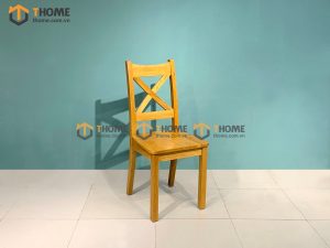 Ghế ăn gỗ sồi tự nhiên mặt gỗ chữ X GHE-08SM