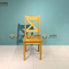 Ghế ăn gỗ sồi tự nhiên mặt gỗ chữ X GHE-08SM