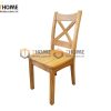Ghế ăn gỗ sồi tự nhiên mặt gỗ chữ X GHE-08SM