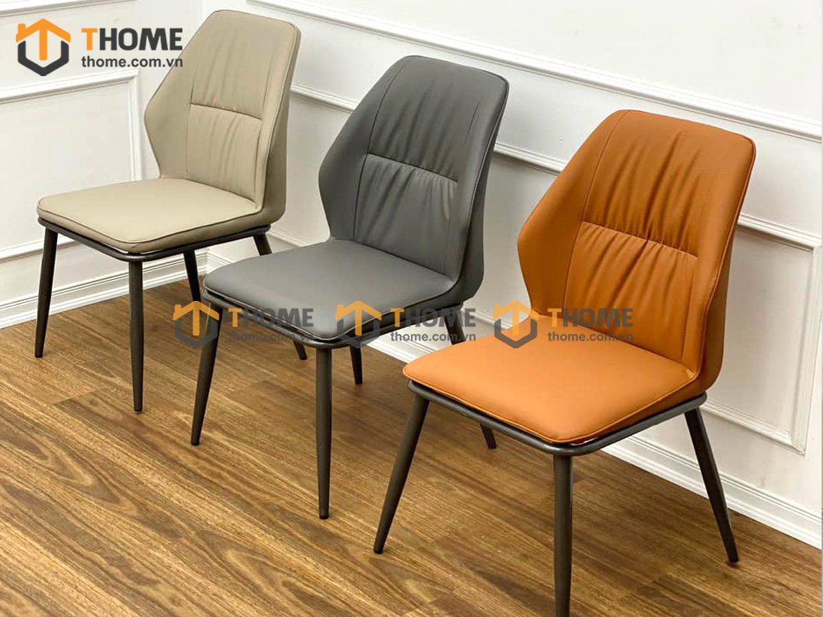 Ghế ăn nhập khẩu bọc da Kevin GHE-07NK