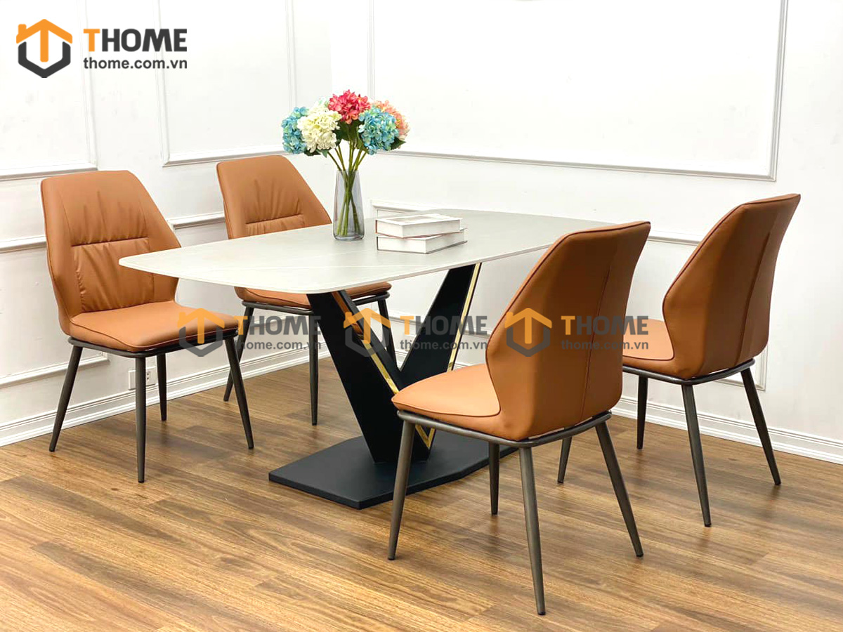 Ghế ăn nhập khẩu bọc da Kevin GHE-07NK