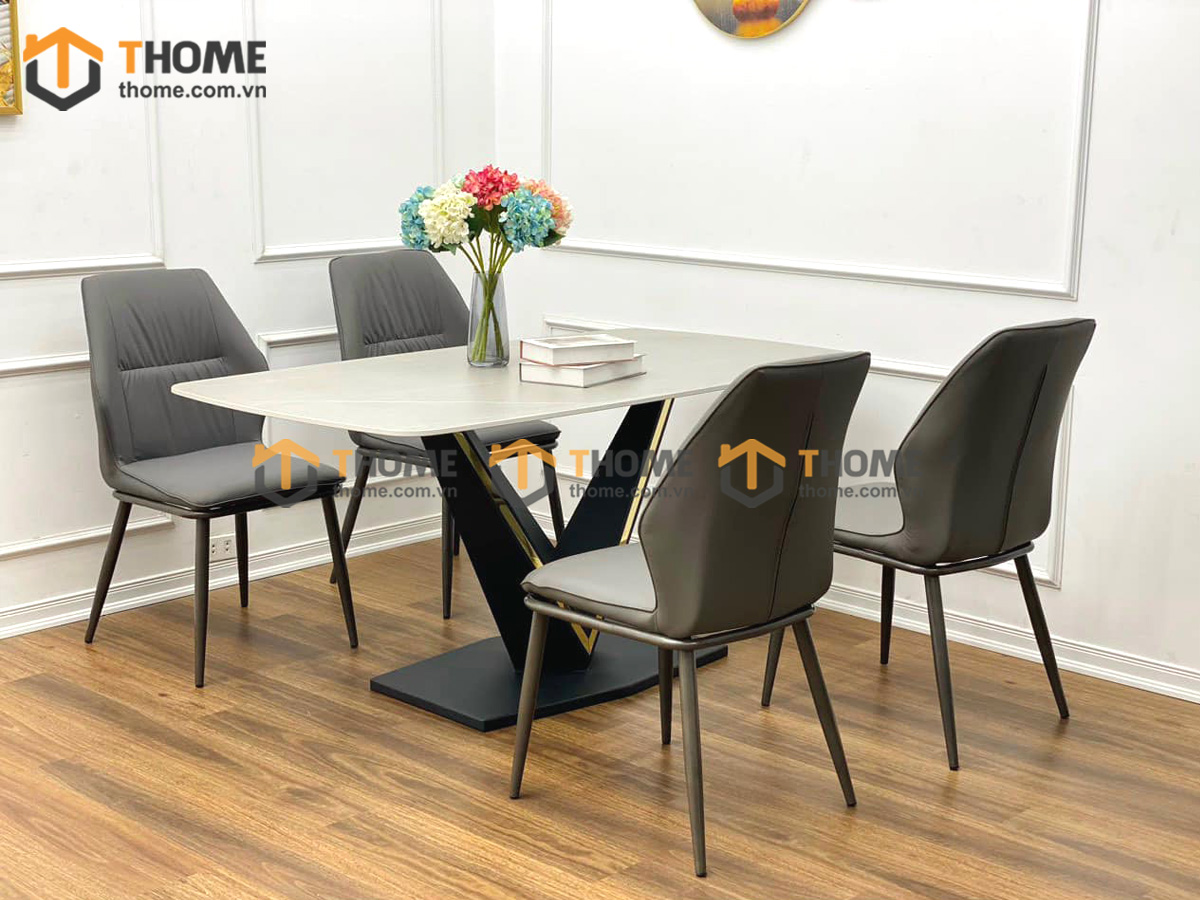 Ghế ăn nhập khẩu bọc da Kevin GHE-07NK