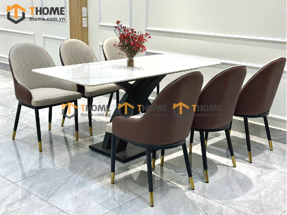 Ghế ăn nhập khẩu bọc da Monet GHE-06NK