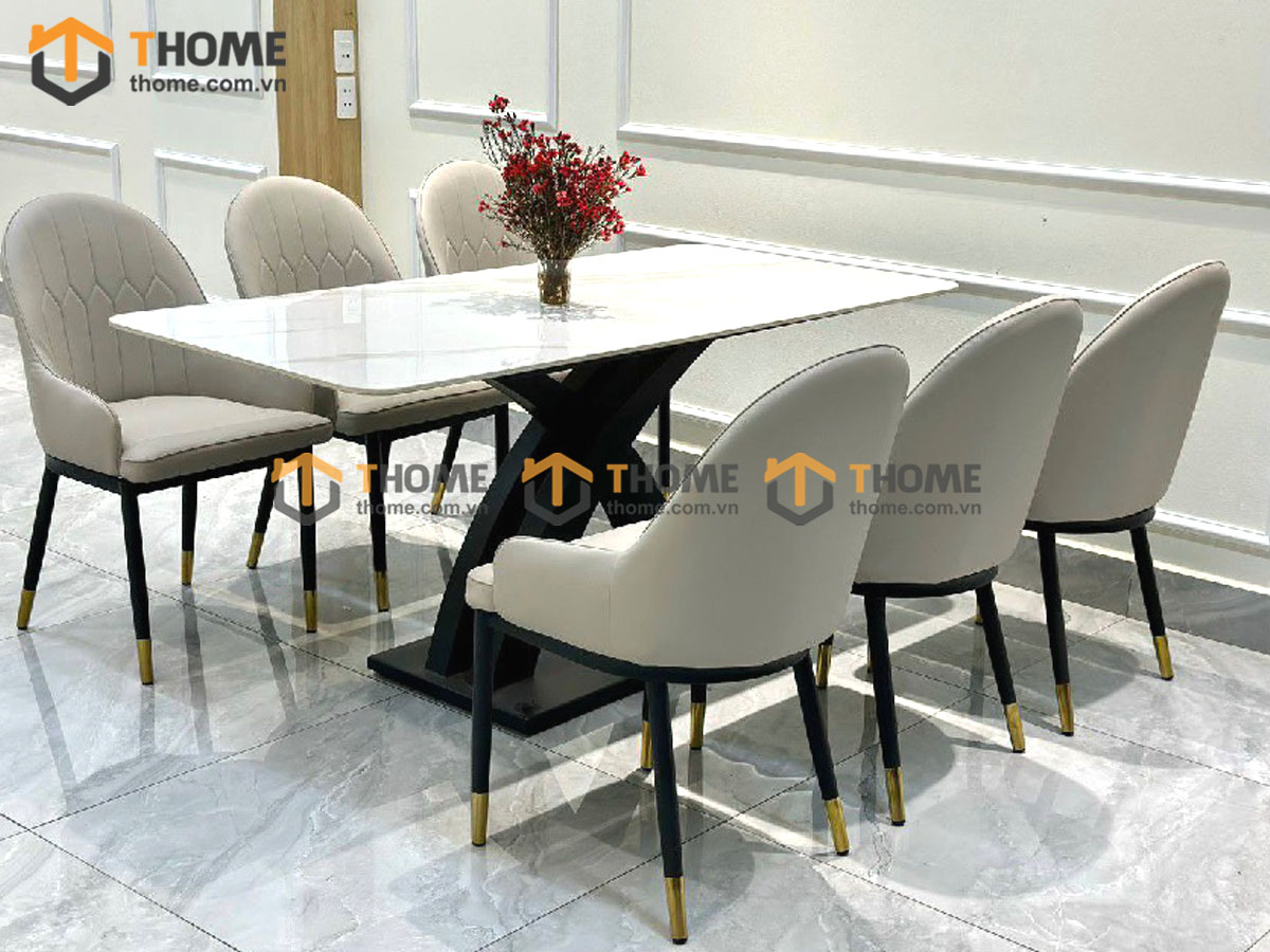 Ghế ăn nhập khẩu bọc da Monet GHE-06NK