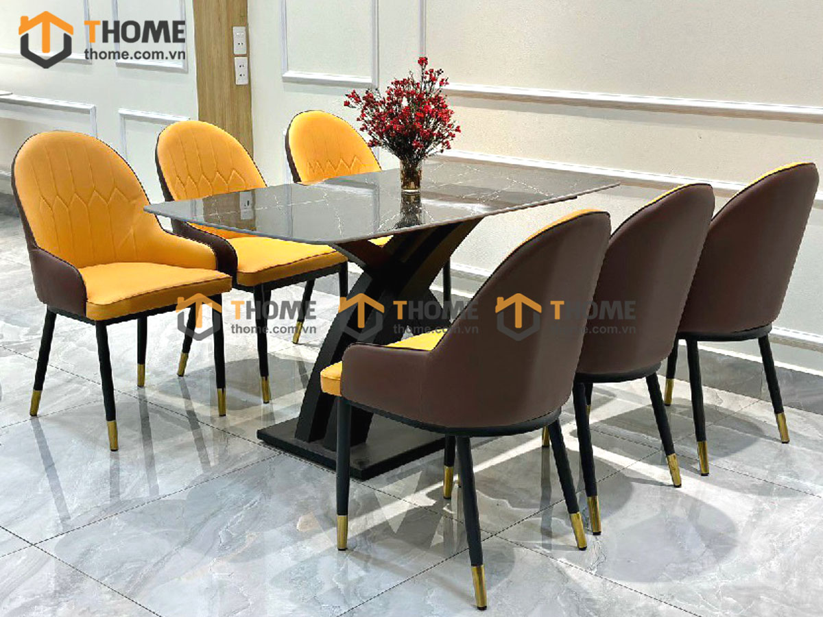 Ghế ăn nhập khẩu bọc da Monet GHE-06NK