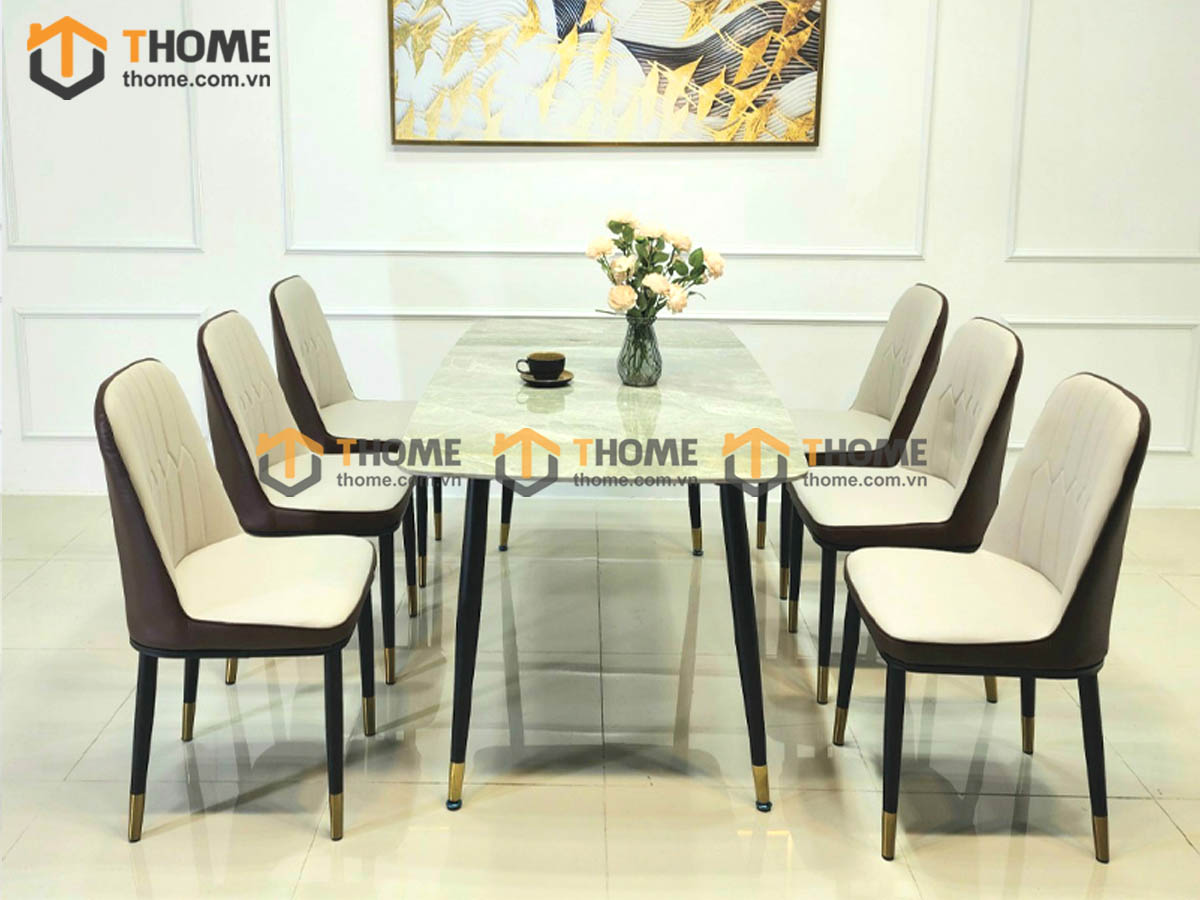Ghế ăn nhập khẩu bọc da Monet GHE-08NK
