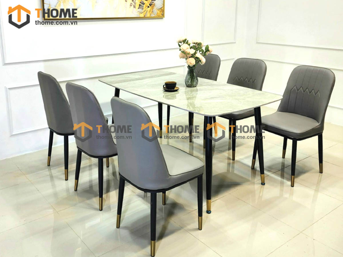 Ghế ăn nhập khẩu bọc da Monet GHE-08NK