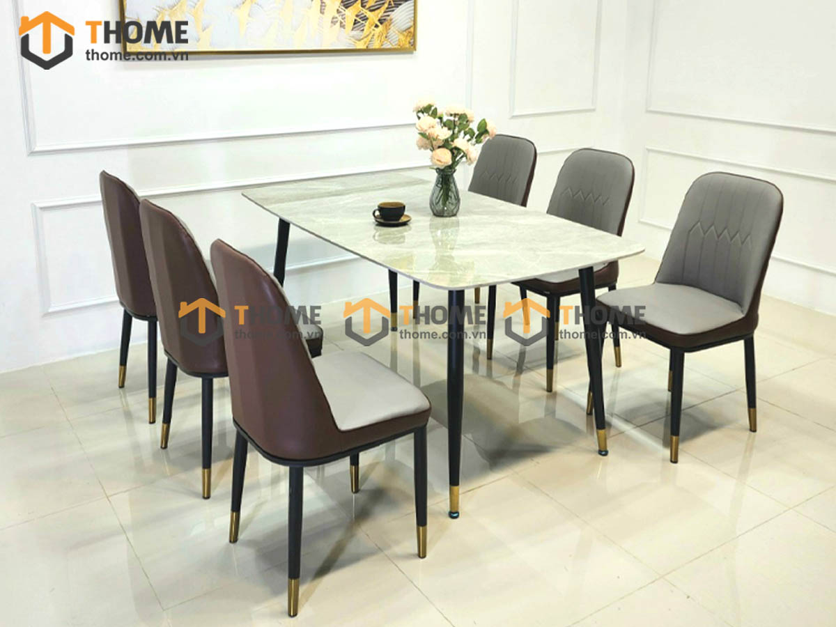 Ghế ăn nhập khẩu bọc da Monet GHE-08NK