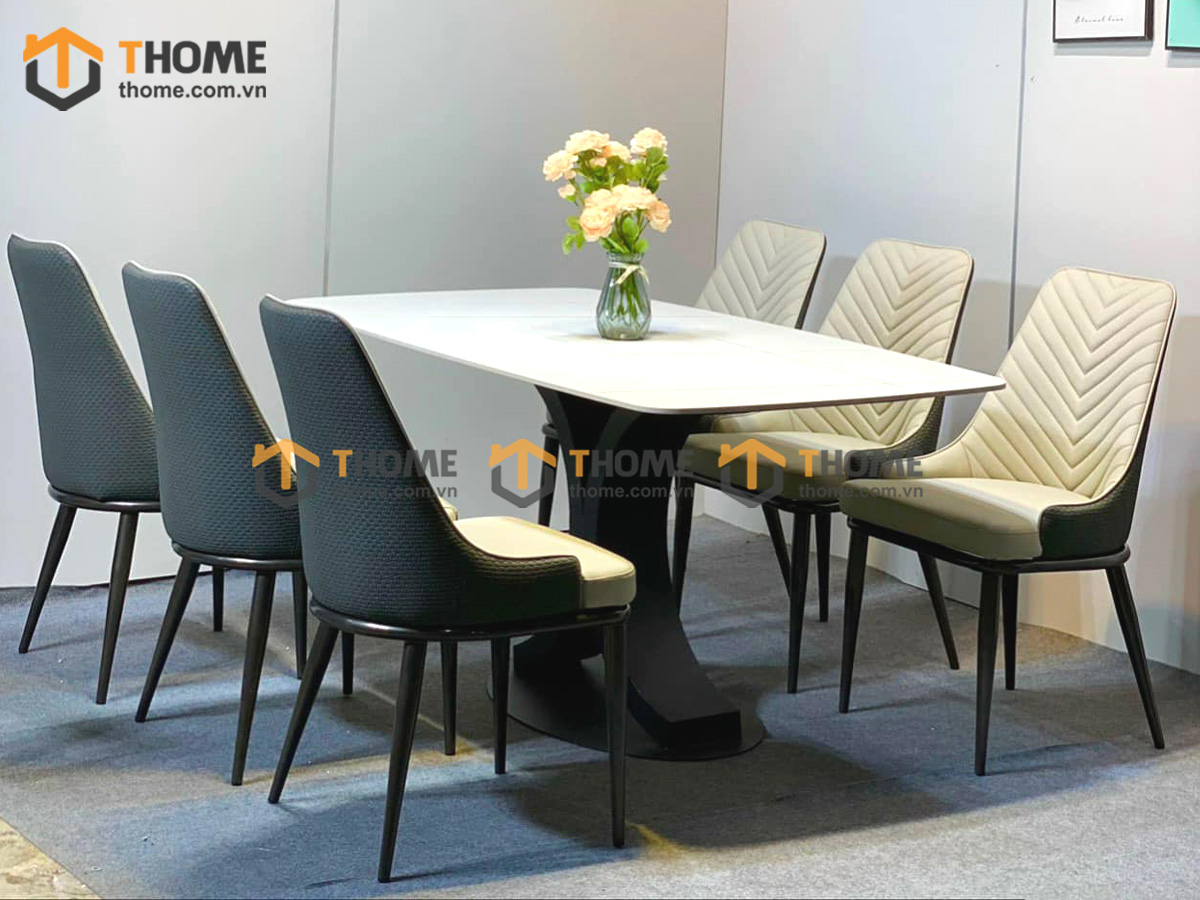 Ghế ăn nhập khẩu bọc da Spine GHE-10NK