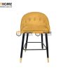 Ghế bar gỗ sồi tự nhiên mặt nệm chân tiện có vòng sắt GHEBARMN-07SN