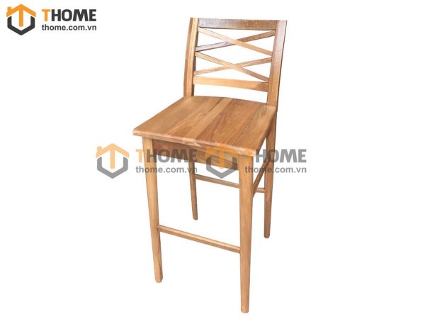 Ghế bar gỗ sồi tự nhiên mặt gỗ 2X màu tự nhiên GHEBARMG-09SM