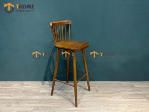 Ghế bar gỗ sồi tự nhiên mặt gỗ 7 nan GHEBARMG-11SN