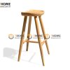 Ghế bar gỗ sồi tự nhiên mặt gỗ bán nguyệt màu tự nhiên GHEBARMG-01SN