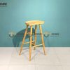 Ghế bar gỗ sồi tự nhiên mặt gỗ bán nguyệt màu tự nhiên GHEBARMG-01SN
