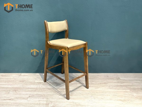 Ghế bar gỗ sồi tự nhiên mặt nệm Bella GHEBARMN-03SN