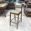 Ghế bar gỗ sồi tự nhiên mặt nệm Bella GHEBARMN-03SN