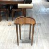 Ghế bar gỗ sồi tự nhiên mặt gỗ lưng nệm hình trụ GHEBARMG-06SN