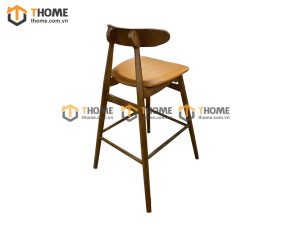 Ghế bar gỗ sồi tự nhiên mặt nệm tựa mặt trăng GHEBARMN-06SN