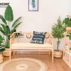 Ghế bench gỗ sồi tự nhiên mặt nệm 12 nan Genny GHEBENCHMN-03SN