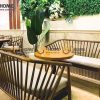 Ghế bench gỗ sồi tự nhiên mặt nệm 12 nan Genny GHEBENCHMN-03SN