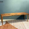 Ghế bench gỗ sồi tự nhiên mặt gỗ Neva không tựa GHEBENCHMG-03SN