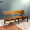 Ghế bench gỗ sồi tự nhiên mặt gỗ có tựa Rew GHEBENCHMG-05SN