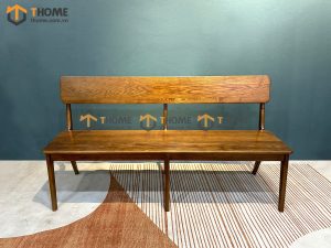 Ghế bench gỗ sồi tự nhiên mặt gỗ có tựa Rew GHEBENCHMG-05SN