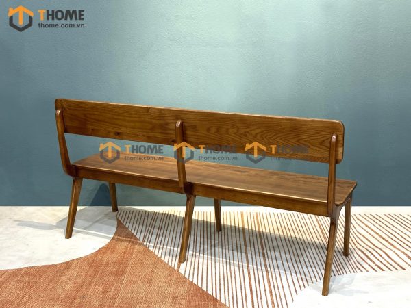 Ghế bench gỗ sồi tự nhiên mặt gỗ có tựa Rew GHEBENCHMG-05SN