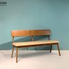 Ghế bench gỗ sồi tự nhiên mặt nệm Rew GHEBENCHMN-02SN