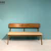 Ghế bench gỗ sồi tự nhiên mặt nệm Rew GHEBENCHMN-02SN