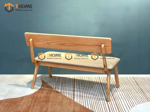 Ghế bench gỗ sồi tự nhiên mặt nệm Rew GHEBENCHMN-01SN