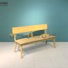 Ghế bench gỗ sồi tự nhiên mặt nệm Rew GHEBENCHMN-01SN