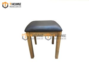 Ghế đôn gỗ sồi tự nhiên mặt nệm hình vuông GHEDONMN-02SM