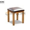 Ghế đôn gỗ sồi tự nhiên mặt nệm hình vuông Woodstock GHEDONMN-04SM