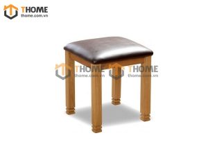 Ghế đôn gỗ sồi tự nhiên mặt nệm hình vuông Woodstock GHEDONMN-04SM