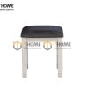 Ghế đôn gỗ sồi tự nhiên mặt nệm hình vuông Woodstock màu trắng GHEDONMN-03SM