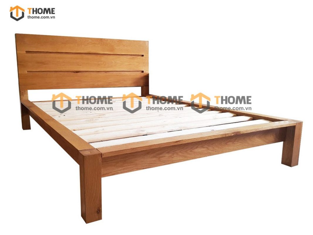 Giường ngủ gỗ sồi tự nhiên 3 nan GN-17SM