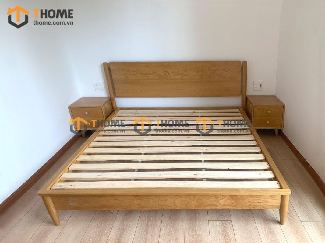 Giường ngủ gỗ sồi tự nhiên Capri màu tự nhiên GN-09SN