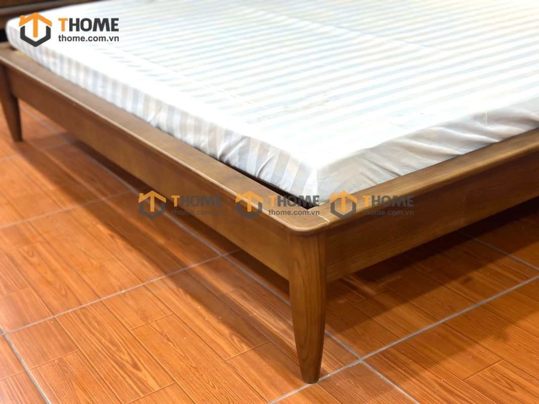 Giường ngủ gỗ sồi tự nhiên Capri màu óc chó GN-10SN