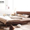 Giường ngủ gỗ sồi tự nhiên Capri màu óc chó GN-10SN