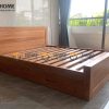 Giường ngủ gỗ sồi tự nhiên 2 hộc kéo Cuba GN-02SN