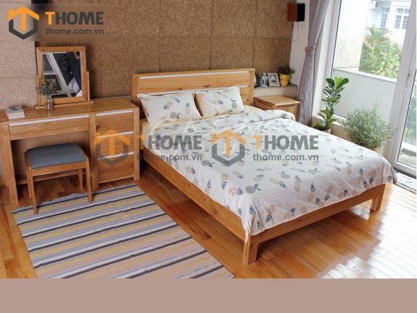 Giường ngủ gỗ sồi tự nhiên Lakada GN-16SM