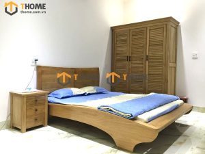 Giường ngủ gỗ sồi tự nhiên Luna GN-23SM