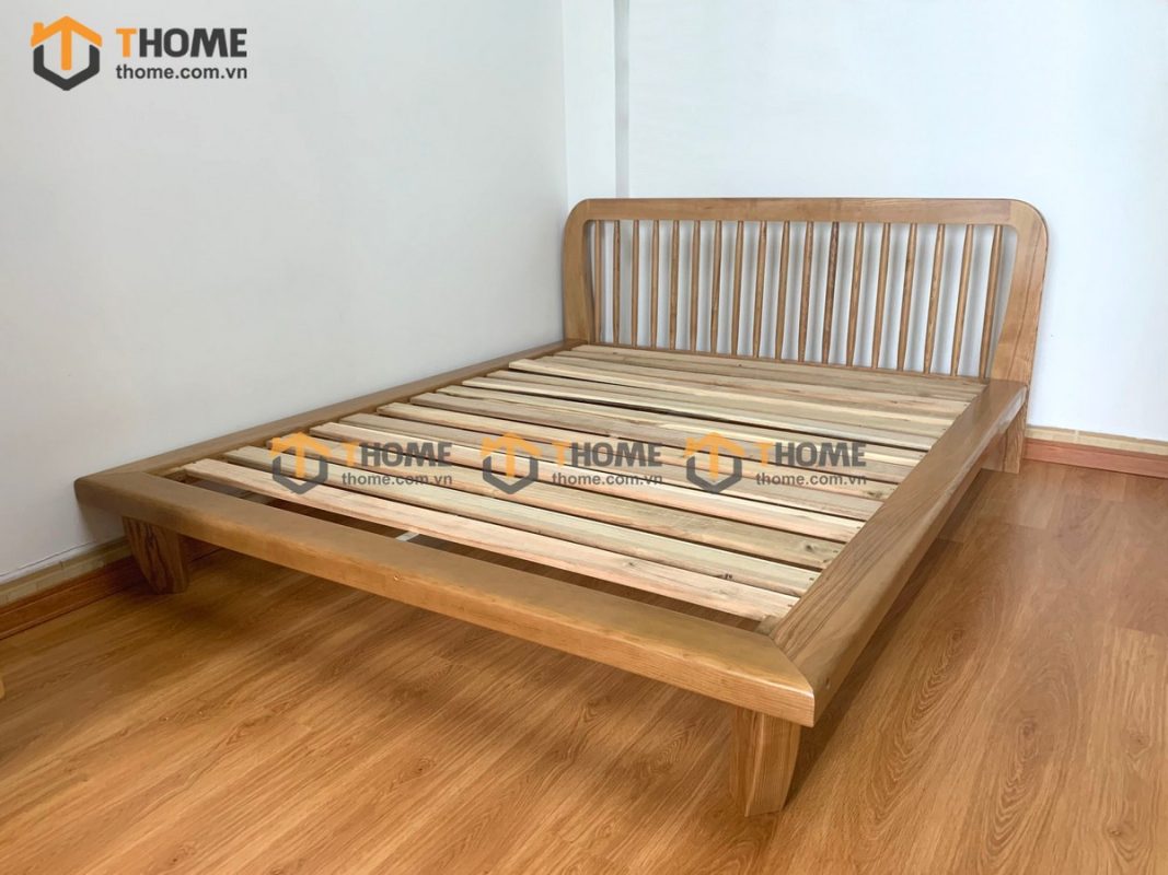 Giường ngủ gỗ sồi tự nhiên Polo màu tự nhiên GN-07SN