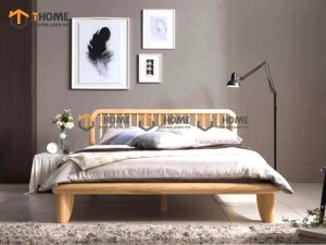 Giường ngủ gỗ sồi tự nhiên Polo màu tự nhiên GN-07SN