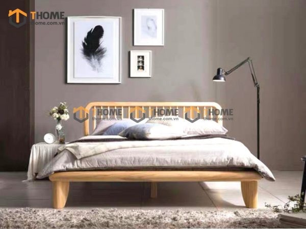 Giường ngủ gỗ sồi tự nhiên Polo màu tự nhiên GN-07SN