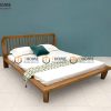 Giường ngủ gỗ sồi tự nhiên Polo màu óc chó GN-08SN