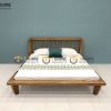 Giường ngủ gỗ sồi tự nhiên Polo màu óc chó GN-08SN